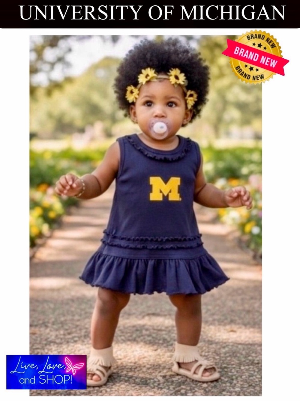 UNIVERSITY OF MICHIGAN (UofM) Maze and Blue Cheerleader Outfit, NWT